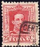 Spain 1922 Alfonso XIII 25 CTS Red Edifil 317